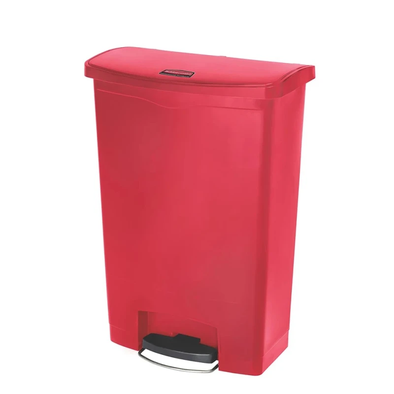Rubbermaid Commercial Products Slim Jim 90L Red Pedal Polyethylene, Polypropylene Waste Bin 1883570