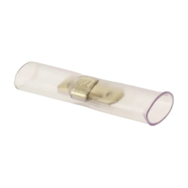 TE Connectivity Clear Insulated Male/Male Crimp Spade Connector 6.35 x 0.81 mm Tab Size 321235
