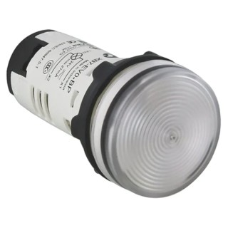 Schneider Electric Panel Mount Clear LED Pilot Light Harmony XB7 22 mm Cutout 230V AC, 240V AC Round XB7EV07MP