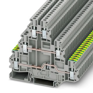 Phoenix Contact Multi Level Terminal Block UT 2.5-PE/L/L 3-Level, 2.5mm², Screw Termination, 19A Current, 500V 3214301