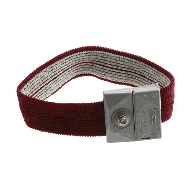 SCS ESD Grounding Wrist Strap With 4 mm Stud 2204 Anti-Static, Elastic Nylon, Press Stud Termination