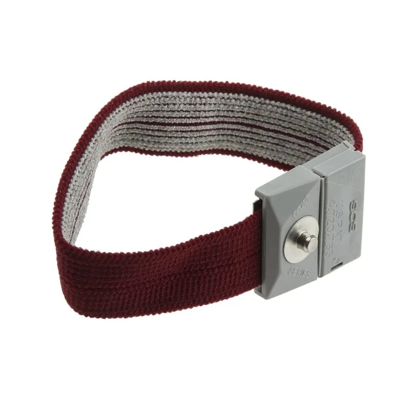 SCS ESD Grounding Wrist Strap With 4 mm Stud 2204 Anti-Static, Elastic Nylon, Press Stud Termination