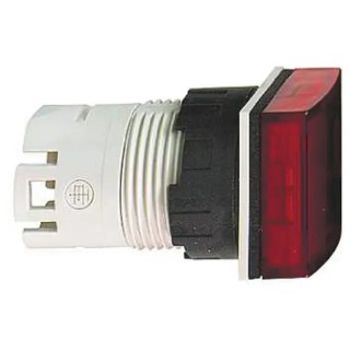 Schneider Electric Red Pilot Light Head, Square Shape, 16 mm Cutout, Panel Mount, IP65 Protection ZB6CV4