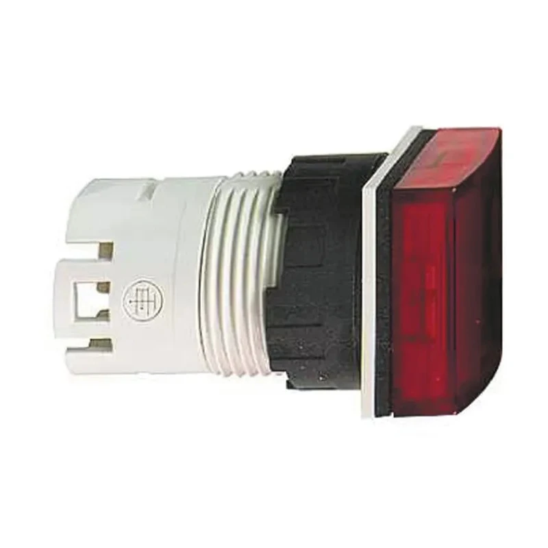 Schneider Electric Red Pilot Light Head, Square Shape, 16 mm Cutout, Panel Mount, IP65 Protection ZB6CV4
