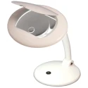 RS PRO LED Dual Magnifying Lamp with Table Lamp, 3dpt and 12dpt, 22W LED, 175 x 108 mm Lens, Model 808-7030