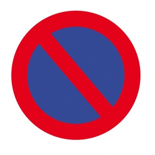 RS PRO Polyvinyl Chloride Self-Adhesive Prohibition Floor Sticker Red Blue 2mm Height 5mm Width 174-5995