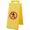 RS PRO Polypropylene Prohibition Sign Yellow 640mm Height 280mm Width 174-5958