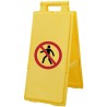 RS PRO Polypropylene Prohibition Sign Yellow 640mm Height 280mm Width 174-5958