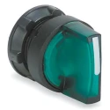 Schneider Electric Harmony Series 3 Position Illuminated Selector Switch Head, 22 mm Cutout, Green Handle, IP65 ZB5AK1733
