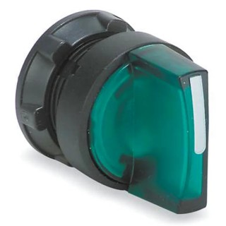 Schneider Electric Harmony Series 3 Position Illuminated Selector Switch Head, 22 mm Cutout, Green Handle, IP65 ZB5AK1733