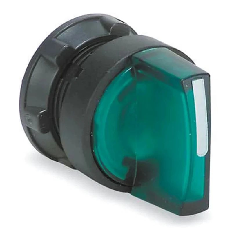Schneider Electric Harmony Series 3 Position Illuminated Selector Switch Head, 22 mm Cutout, Green Handle, IP65 ZB5AK1733