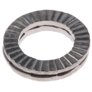 Heico Stainless Steel Wedge Lock Washers M8, RoHS Compliant, Grade A4, 2.60mm Thickness H-HLS-8S