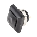 RS PRO Push Button Switch Momentary PCB Mount 13.6 mm Cutout SPST Black LED IP67 50V DC 32V AC 820-7559