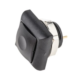 RS PRO Push Button Switch Momentary PCB Mount 13.6 mm Cutout SPST Black LED IP67 50V DC 32V AC 820-7559