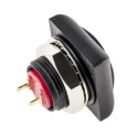 RS PRO Push Button Switch Momentary PCB Mount 13.6 mm Cutout SPST Black LED IP67 50V DC 32V AC 820-7559