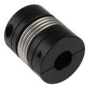 Ruland Flexible Coupler Clamp Style Aluminium Hub Stainless Steel Bellows 50.8 mm OD 20 mm Bore 58.7 mm Length MBC51-20-20-A