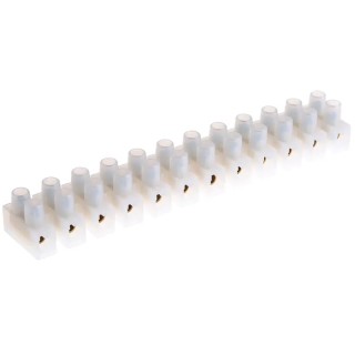 RS PRO Non-Fused Terminal Block, 12-Way, 10AWG Wire Size, 32A Current, Screw Mount, Polyamide Housing 813-3123