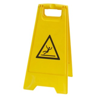 RS PRO Folding Hazard Warning Sign Polypropylene Material Yellow Black 300mm x 600mm 826-7175