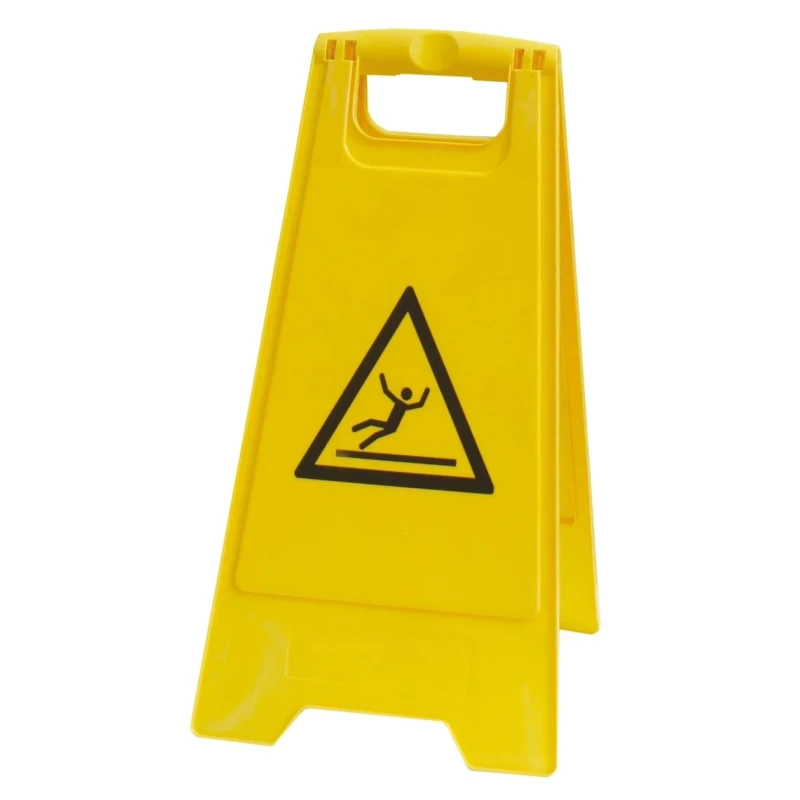 RS PRO Folding Hazard Warning Sign Polypropylene Material Yellow Black 300mm x 600mm 826-7175