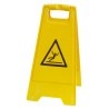RS PRO Folding Hazard Warning Sign Polypropylene Material Yellow Black 300mm x 600mm 826-7175