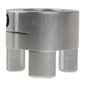 Ruland Aluminium Zero Backlash Clamp Jaw Coupler 57.2 mm OD, Elastomer Element, 80 mm Length MJCC57-32-A