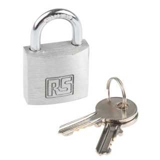 RS PRO Key Aluminium Safety Padlock, 5 mm Shackle Diameter, 27 mm Body Width 827-4417