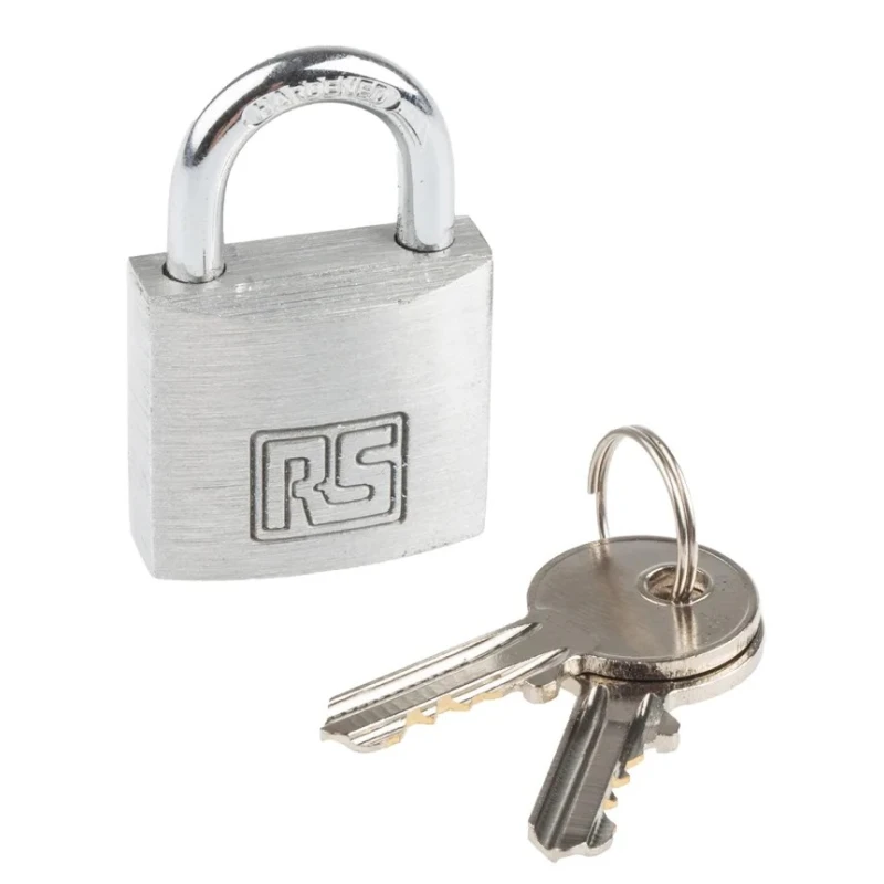 RS PRO Key Aluminium Safety Padlock, 5 mm Shackle Diameter, 27 mm Body Width 827-4417