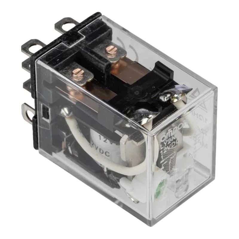 Omron Power Relay 12V DC Coil 10A Switching Current DPDT Contact Configuration LY2N 12VDC