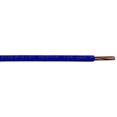 RS PRO H07V-R Series Blue 6 mm² Hook Up Wire 10 AWG, 7/1.03 mm Core Strands, 100 m Length, Polyvinyl Chloride 836-0912