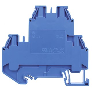 Wieland Multi Level Terminal Block Blue, 2-Level, 2 Positions, Screw Termination, 800V, 32A, WT 4 E Series 58.504.7055.6