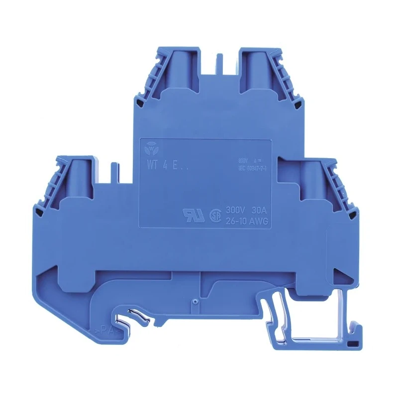 Wieland Multi Level Terminal Block Blue, 2-Level, 2 Positions, Screw Termination, 800V, 32A, WT 4 E Series 58.504.7055.6