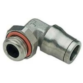 Legris Series Pneumatic Male Threaded-to-Tube Fitting, Nickel Plated Brass, 1/8 in G Thread, Push-In 8 mm, Max Temp LF3600