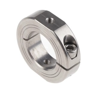 Ruland One Piece Stainless Steel Shaft Collar with Clamp Screw, Bore 30mm, OD 54mm, Width 15mm OF-MCL-30-SS