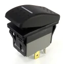 RS PRO DPDT On-Off-On Rocker Switch Panel 21.1x37 mm, Polyamide Housing, 16-20A 250V AC 30V DC 174-8341