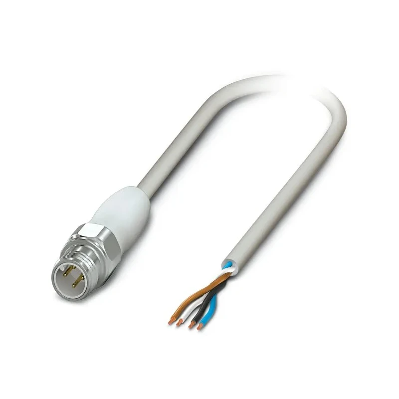 Phoenix Contact Sensor Actuator Cable Male 4 way M12 to 4 way Free Cable End, 3 m Length 250V IP65/IP67/IP68/IP69K 1403948