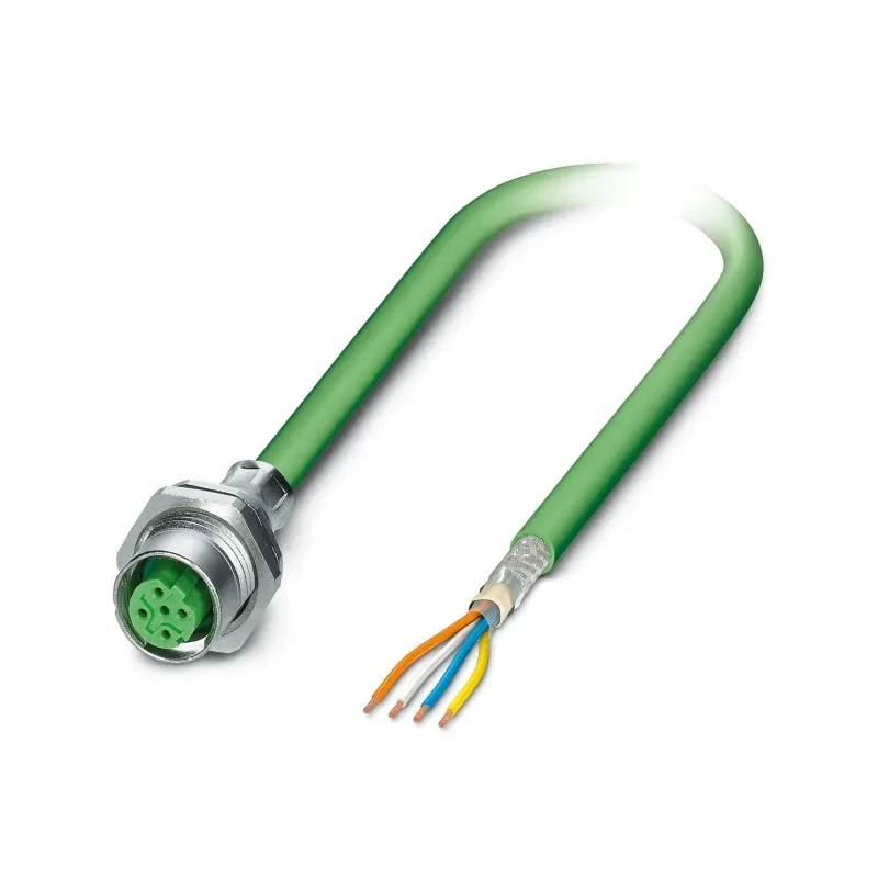 Phoenix Contact SACCBP Shielded Cat5 Ethernet Cable Polyurethane Jacket Green 5m 250V Cat5