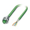 Phoenix Contact SACCBP Shielded Cat5 Ethernet Cable Polyurethane Jacket Green 5m 250V Cat5