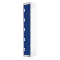 RS PRO 5 Door Steel Blue Storage Locker 1800mm Height x 300mm Width x 450mm Depth 833-2932