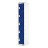 RS PRO 5 Door Steel Blue Storage Locker 1800mm Height x 300mm Width x 450mm Depth 833-2932