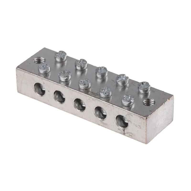 RS PRO 5-Way CE BS EN 60998 Earth Block, 16AWG Wire, Screw Termination, Brass Housing 867-1004