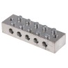 RS PRO 5-Way CE BS EN 60998 Earth Block, 16AWG Wire, Screw Termination, Brass Housing 867-1004
