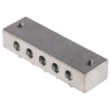 RS PRO 5-Way CE BS EN 60998 Earth Block, 16AWG Wire, Screw Termination, Brass Housing 867-1004