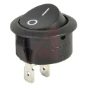 ZF SPST On-Off Rocker Switch Panel, 20A Contact Current, 28V DC, Black Actuator SRJ22A3FBBNN