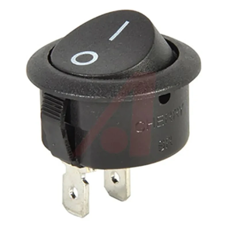 ZF SPST On-Off Rocker Switch Panel, 20A Contact Current, 28V DC, Black Actuator SRJ22A3FBBNN