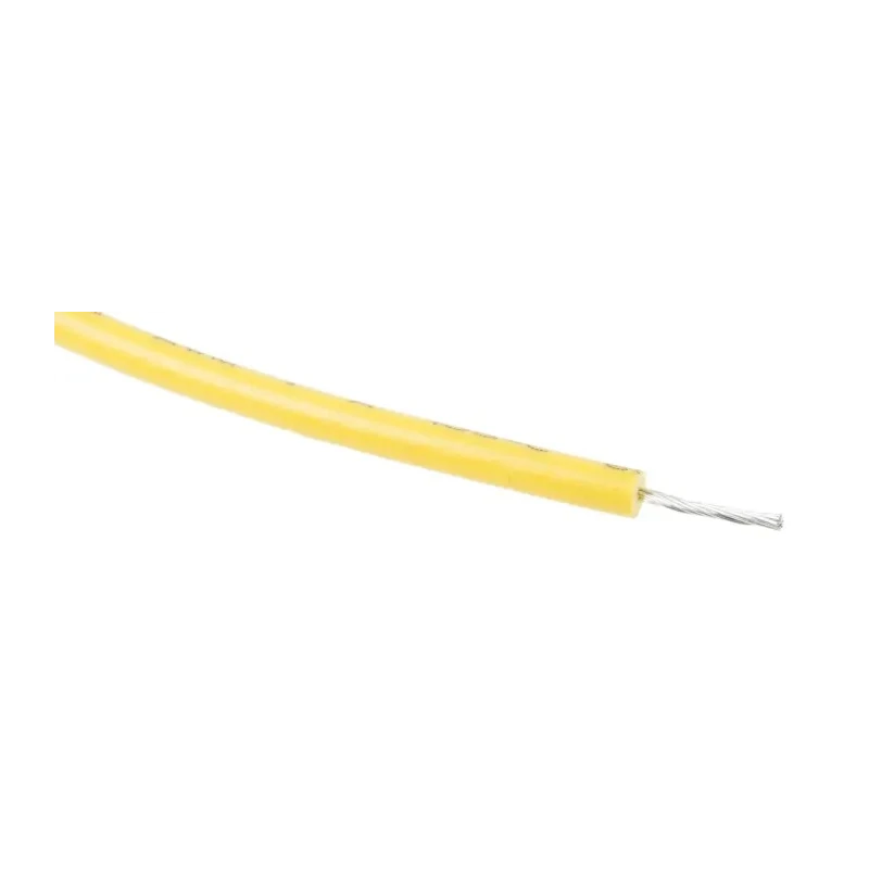 RS PRO Yellow 0.2 mm² Hook Up Wire 24 AWG Stranded Tinned Copper 100 m Polyethylene Jacket 872-4379