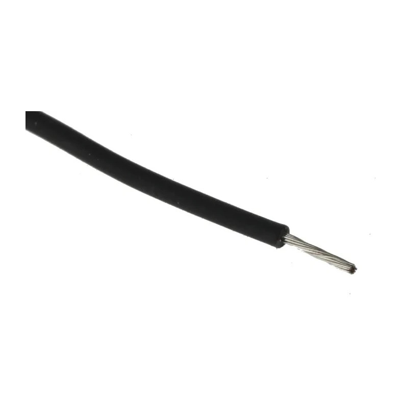 RS PRO Black 0.33 mm² Hook Up Wire, 22 AWG, 17/0.16 mm Core Strands, 100 m, Polyethylene Insulation 872-5274