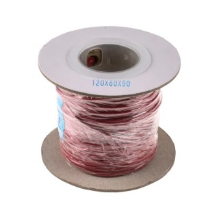 RS PRO Red 0.33 mm² 22 AWG Hook Up Wire 17/0.16 mm Stranded Tinned Copper Conductor, 100 m, Polyethylene Sheath 873-8974