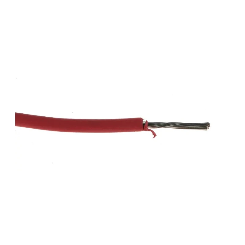 RS PRO Red 0.33 mm² 22 AWG Hook Up Wire 17/0.16 mm Stranded Tinned Copper Conductor, 100 m, Polyethylene Sheath 873-8974