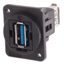 RS PRO Straight Panel Female 1 Port USB Type A to A USB Connector USB 3.0 874-1235