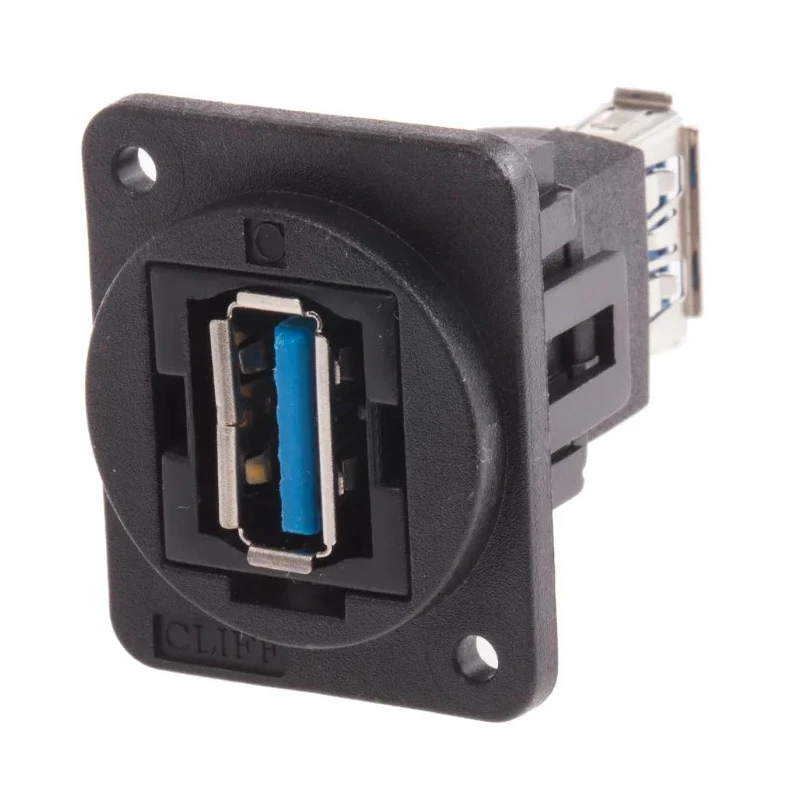 RS PRO Straight Panel Female 1 Port USB Type A to A USB Connector USB 3.0 874-1235